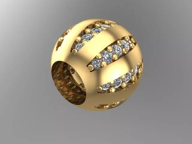 stony charm ball  3D print model_0