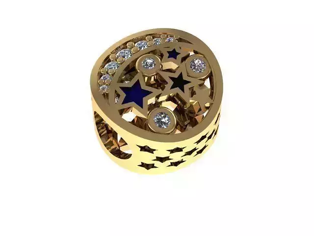 star painted night charm ball 