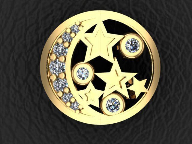star painted night charm ball  3D print model_1