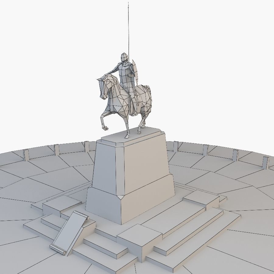 Alexander Nevsky Low-poly 3D model_3