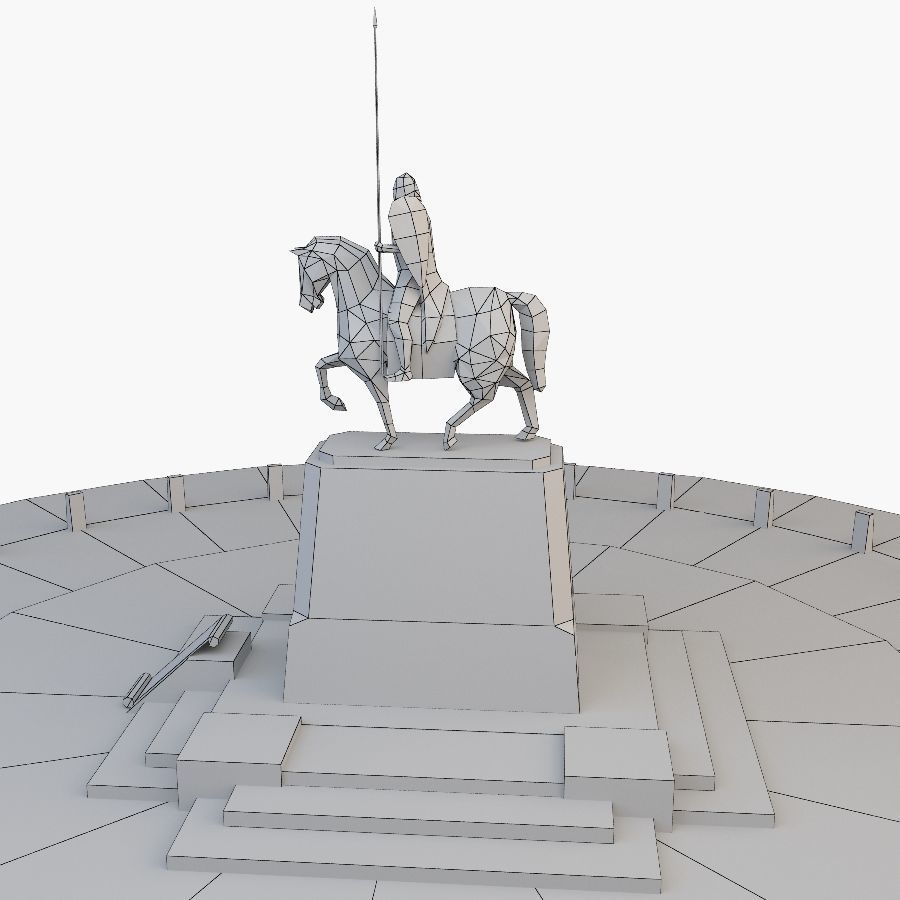 Alexander Nevsky Low-poly 3D model_1