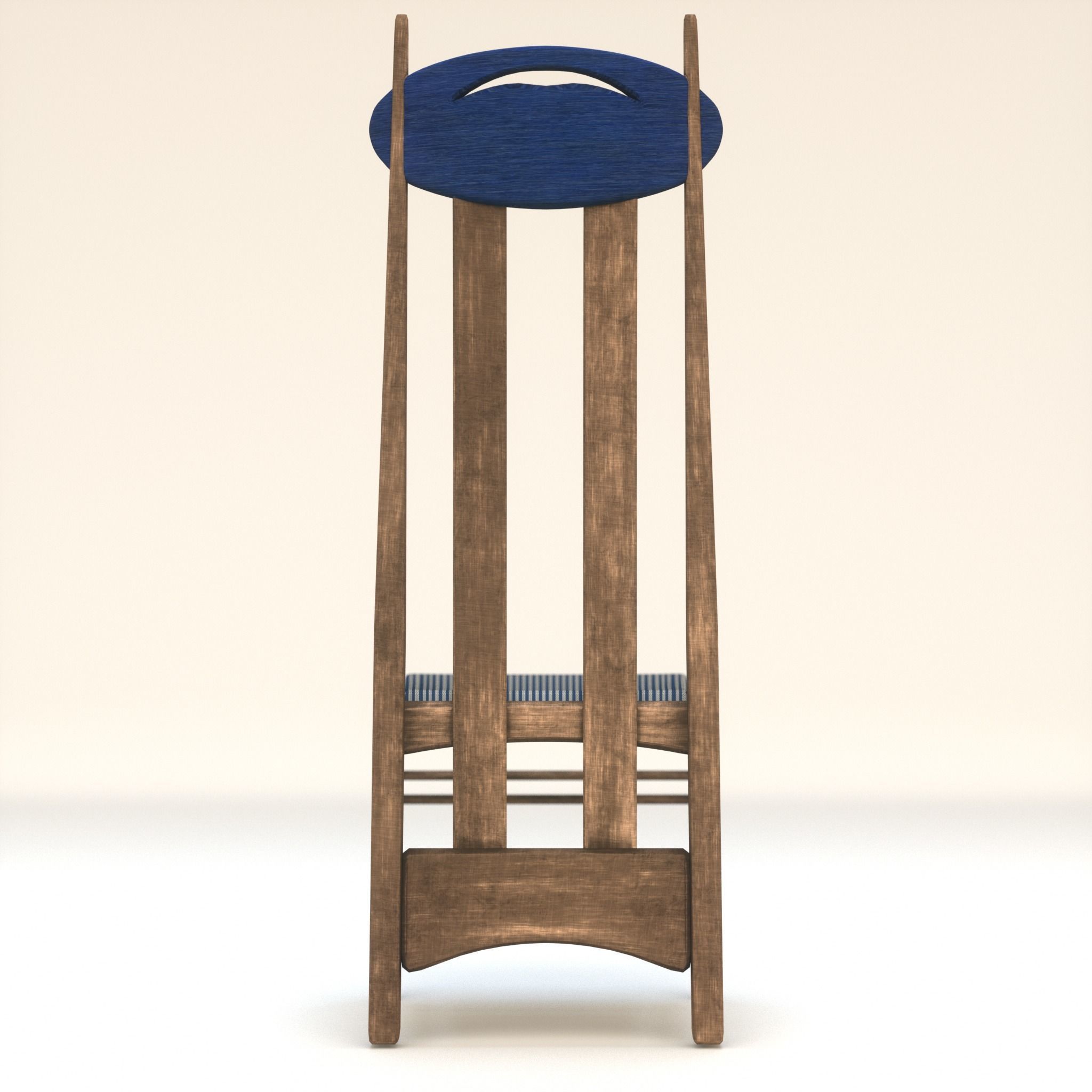 Arts and Crafts Argyle Chair Charles Rennie Mackintosh 3D model_3