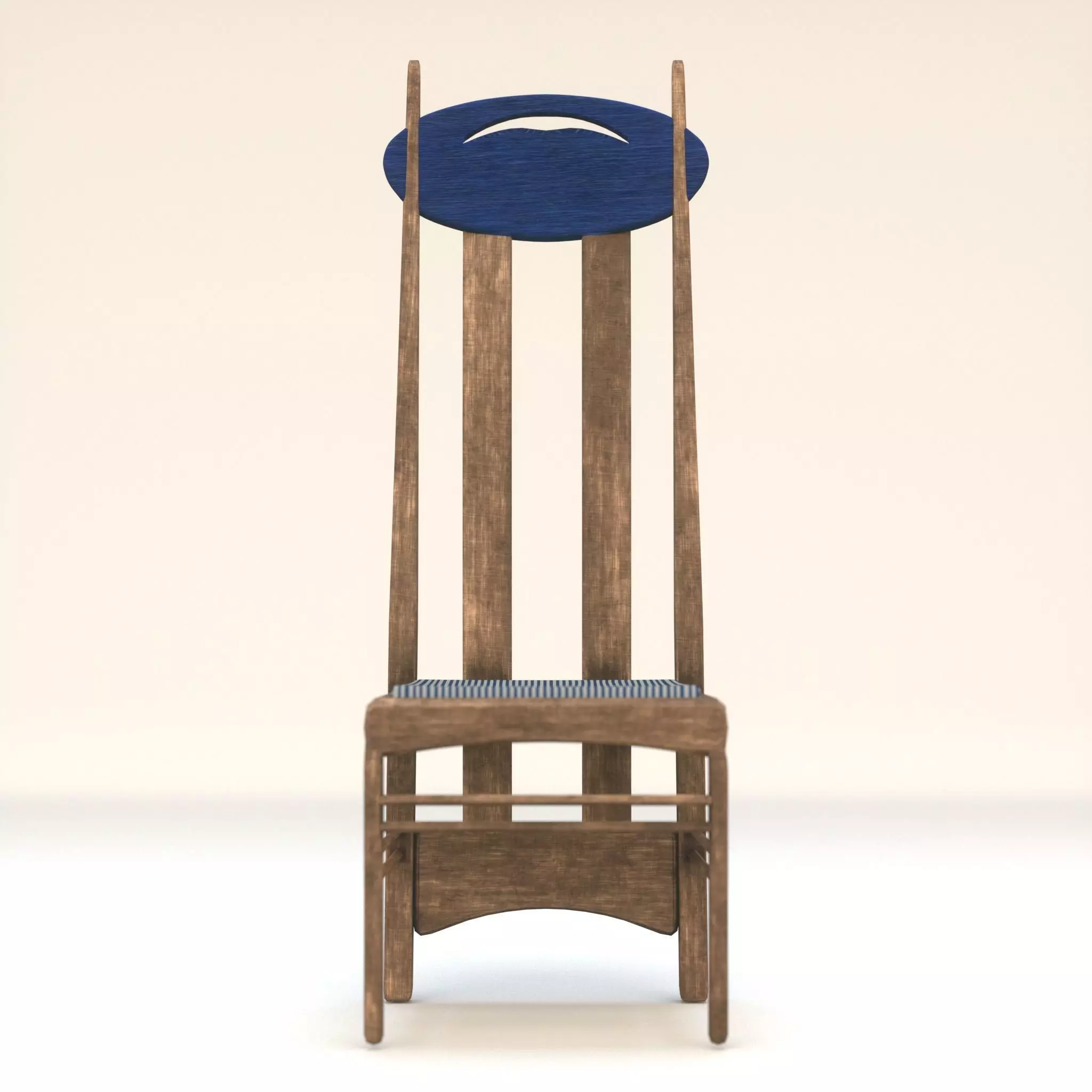 Arts and Crafts Argyle Chair Charles Rennie Mackintosh 3D model_0