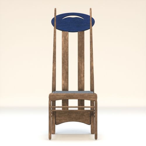 Arts and Crafts Argyle Chair Charles Rennie Mackintosh 3D model