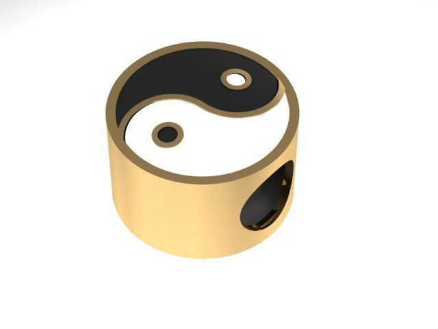 ying yang charm ball  3D print model