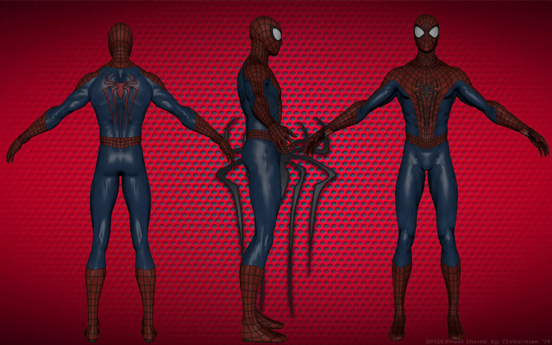 emptyness two spider - man figures 3D model_0