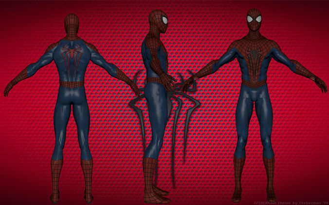 emptyness two spider - man figures 3D model