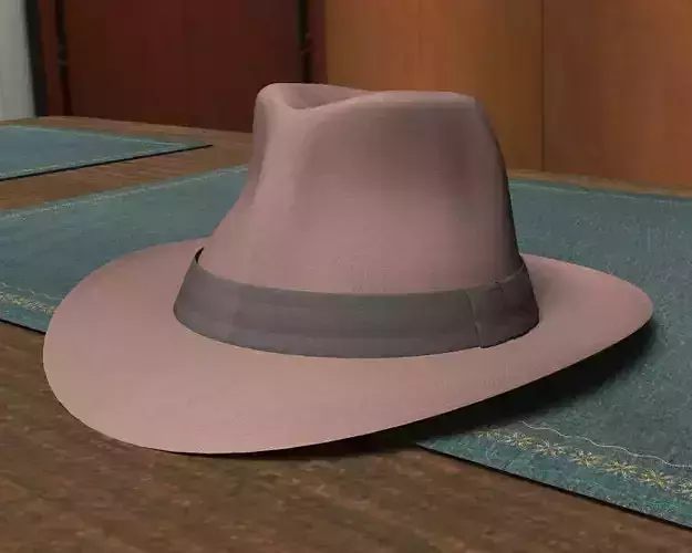 Fedora Hat Low-poly 3D model