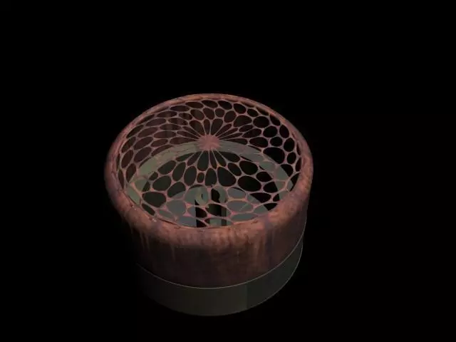 Wooden ring box  with bars 3D print model_0