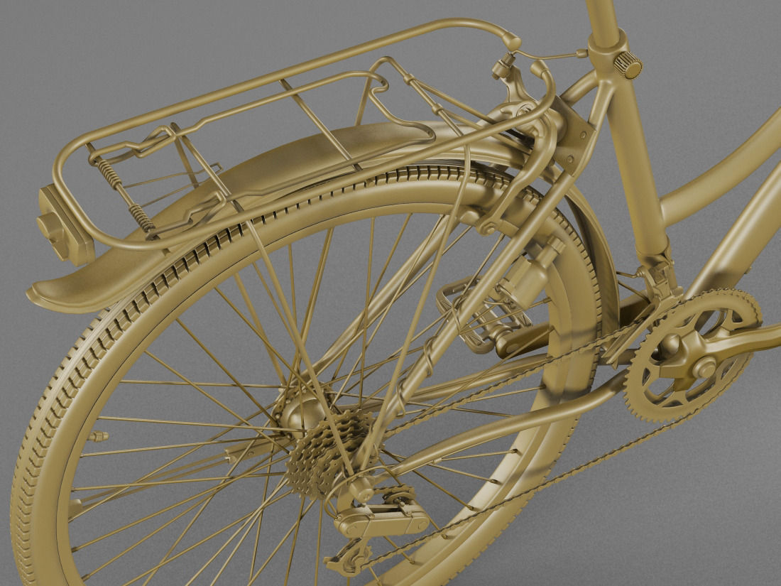 Generic woman s bicycle 3D model_16