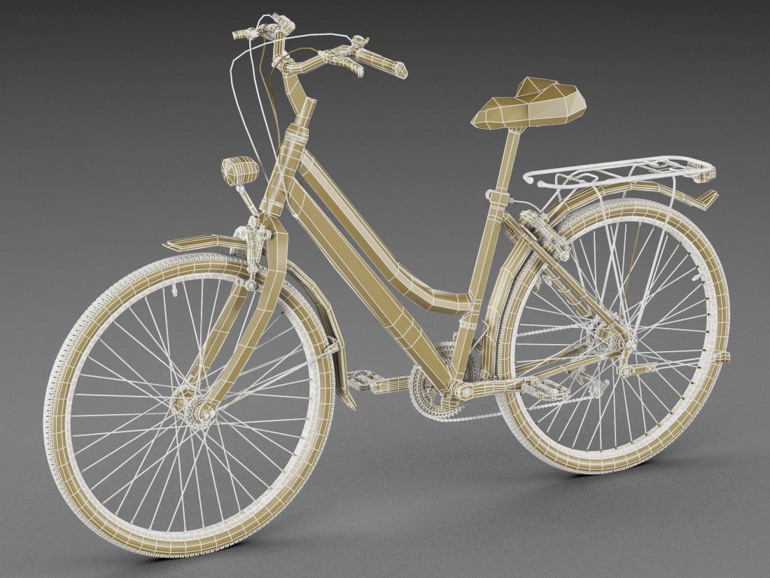 Generic woman s bicycle 3D model_15