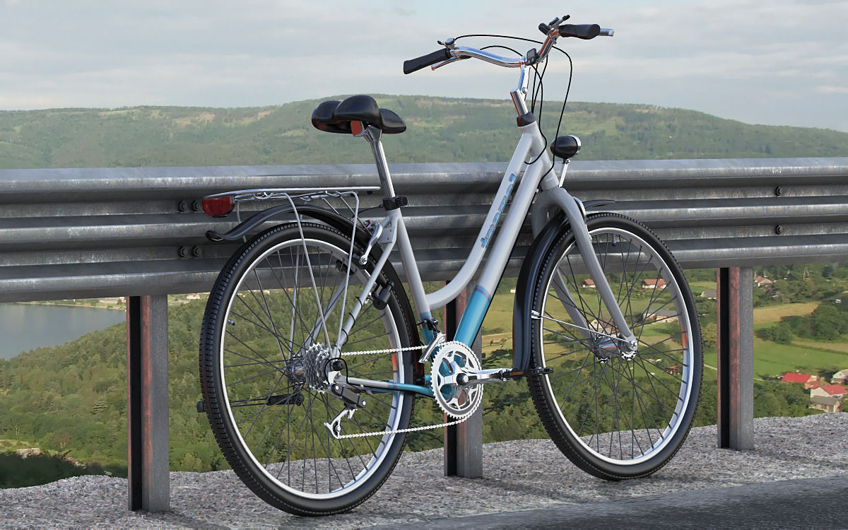 Generic woman s bicycle 3D model_11