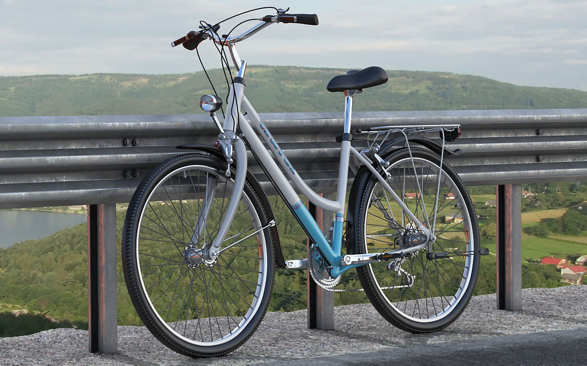 Generic woman s bicycle 3D model_10