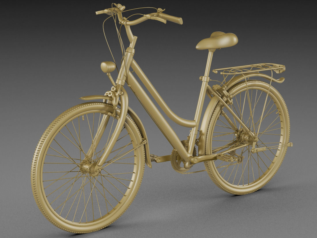 Generic woman s bicycle 3D model_12