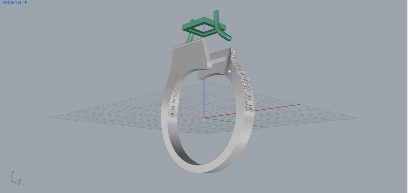 Princess Ring 3D print model_3