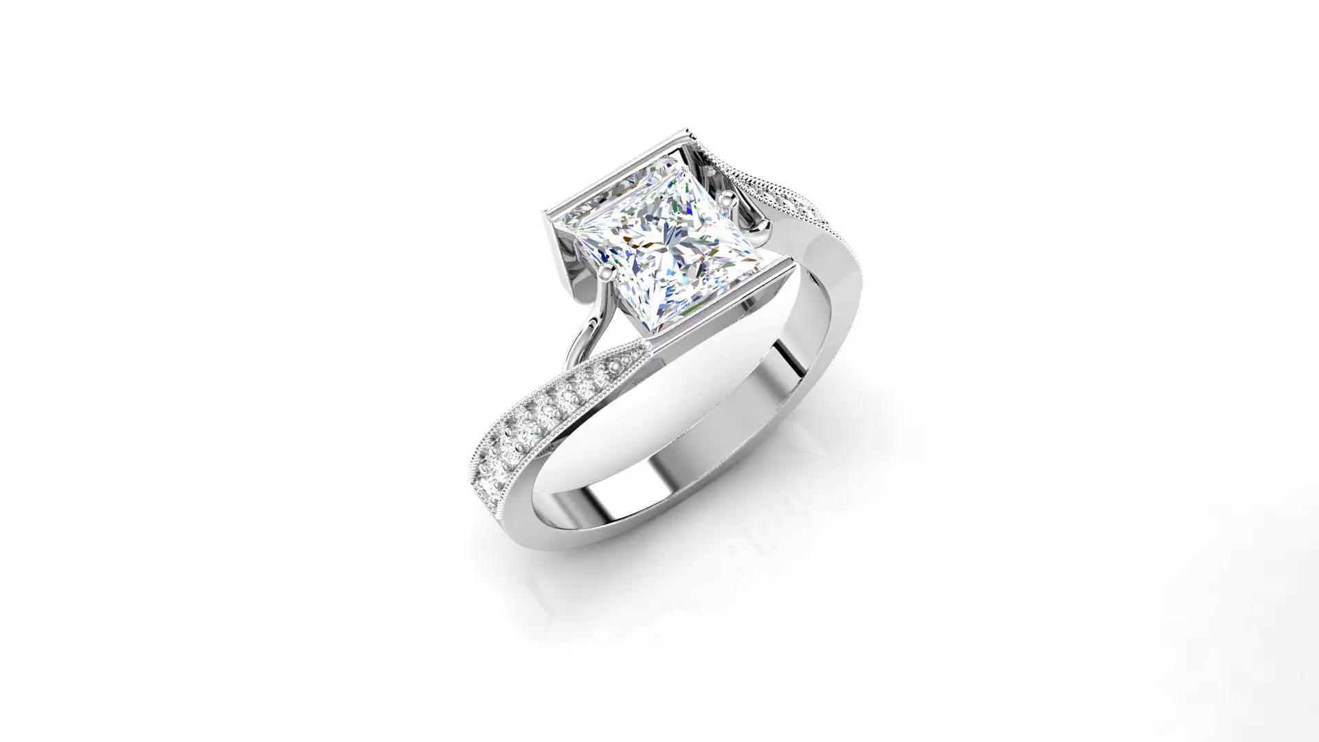 Princess Ring 3D print model_0