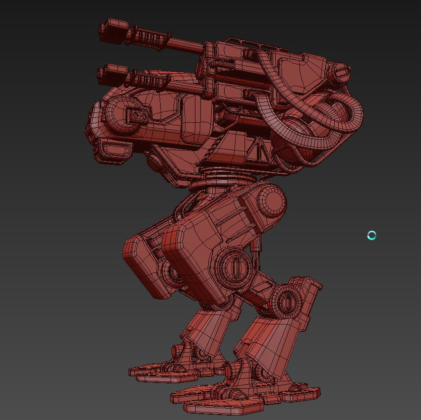 Military robots set 4in1 3D model_16