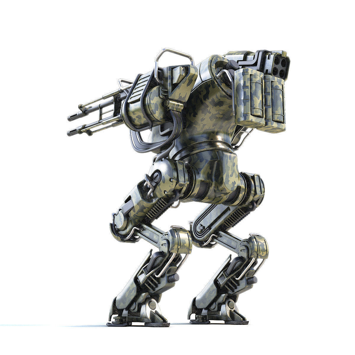 Military robots set 4in1 3D model_5