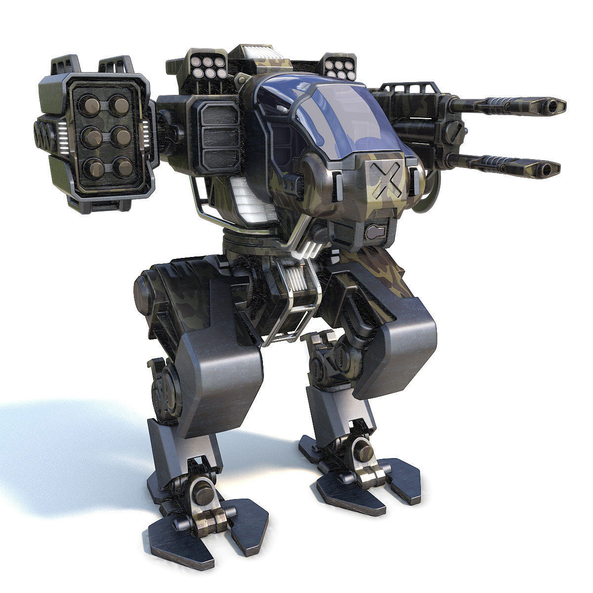 Military robots set 4in1 3D model_3