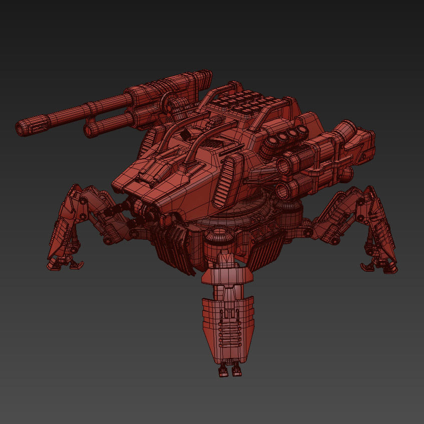 Military robots set 4in1 3D model_19