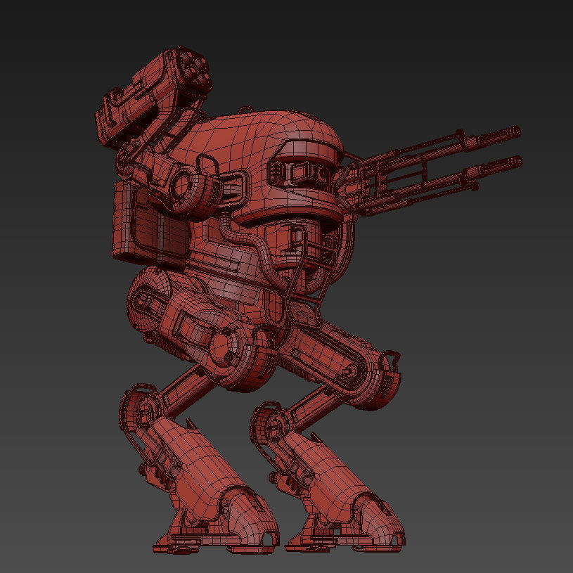 Military robots set 4in1 3D model_15