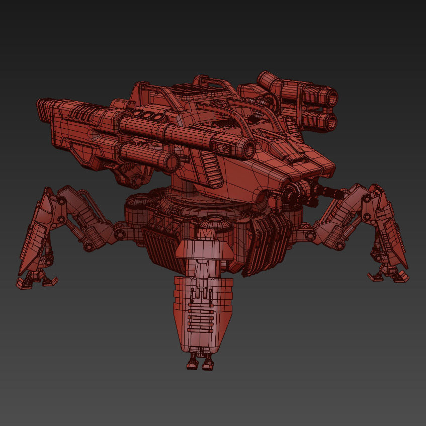 Military robots set 4in1 3D model_18