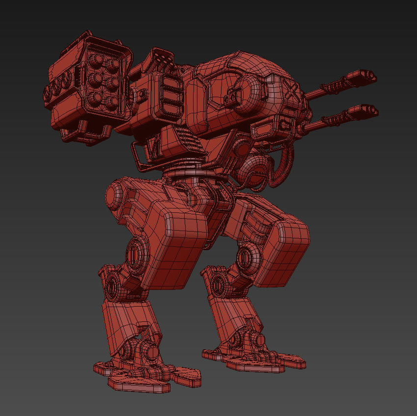 Military robots set 4in1 3D model_17