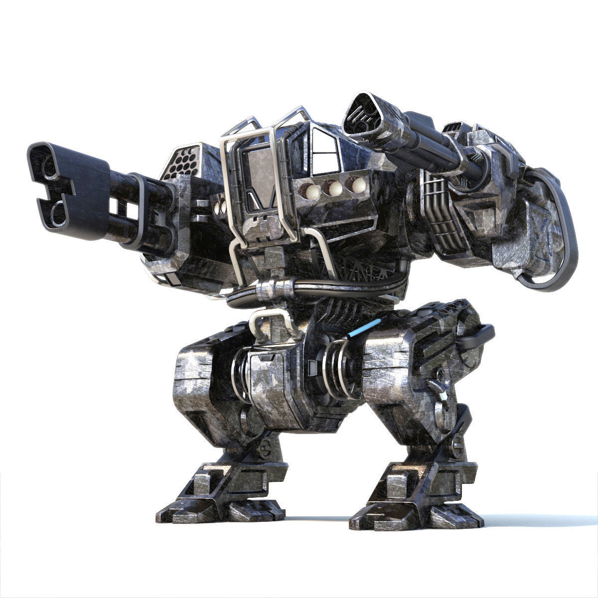 Military robots set 4in1 3D model_8