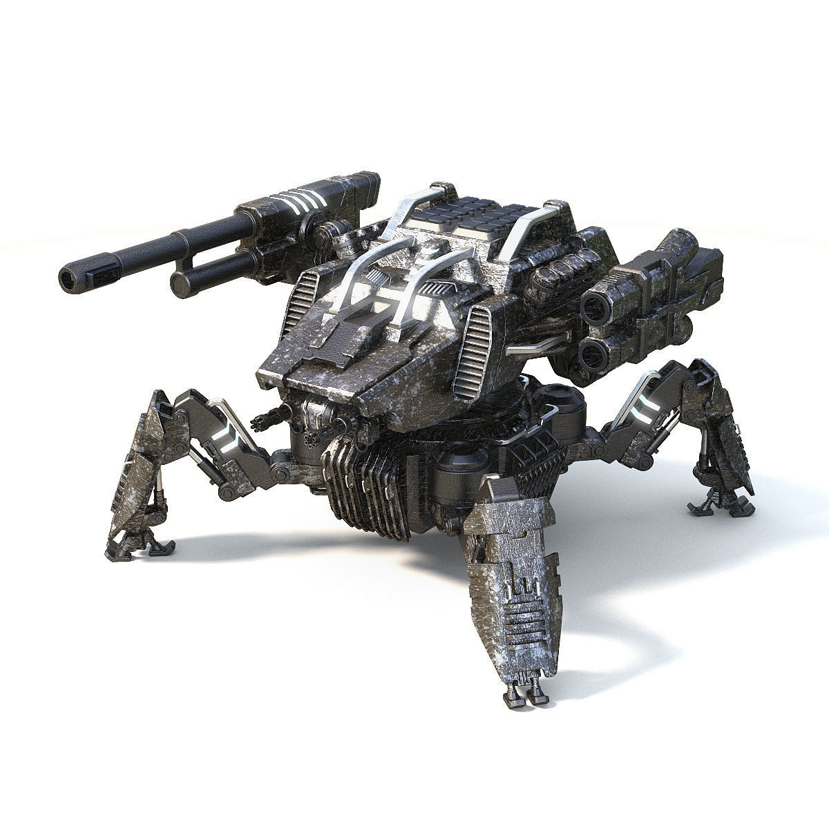 Military robots set 4in1 3D model_11