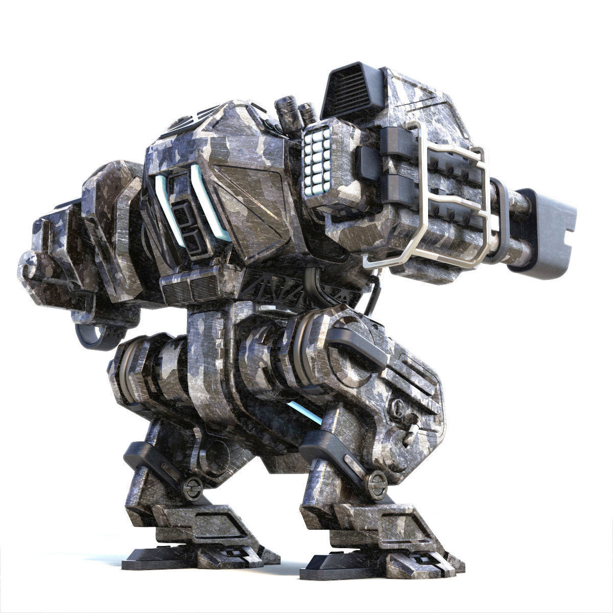 Military robots set 4in1 3D model_7