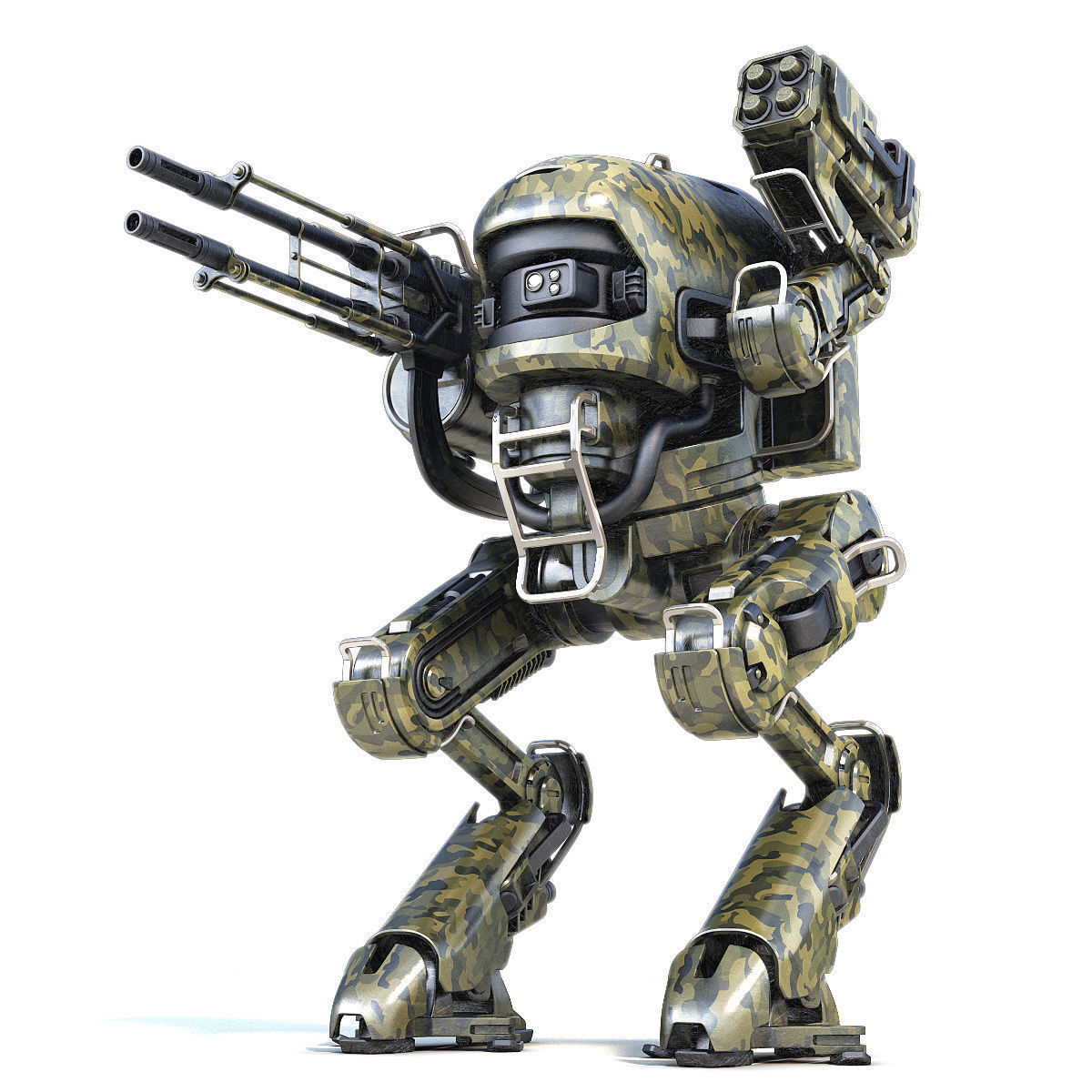 Military robots set 4in1 3D model_6
