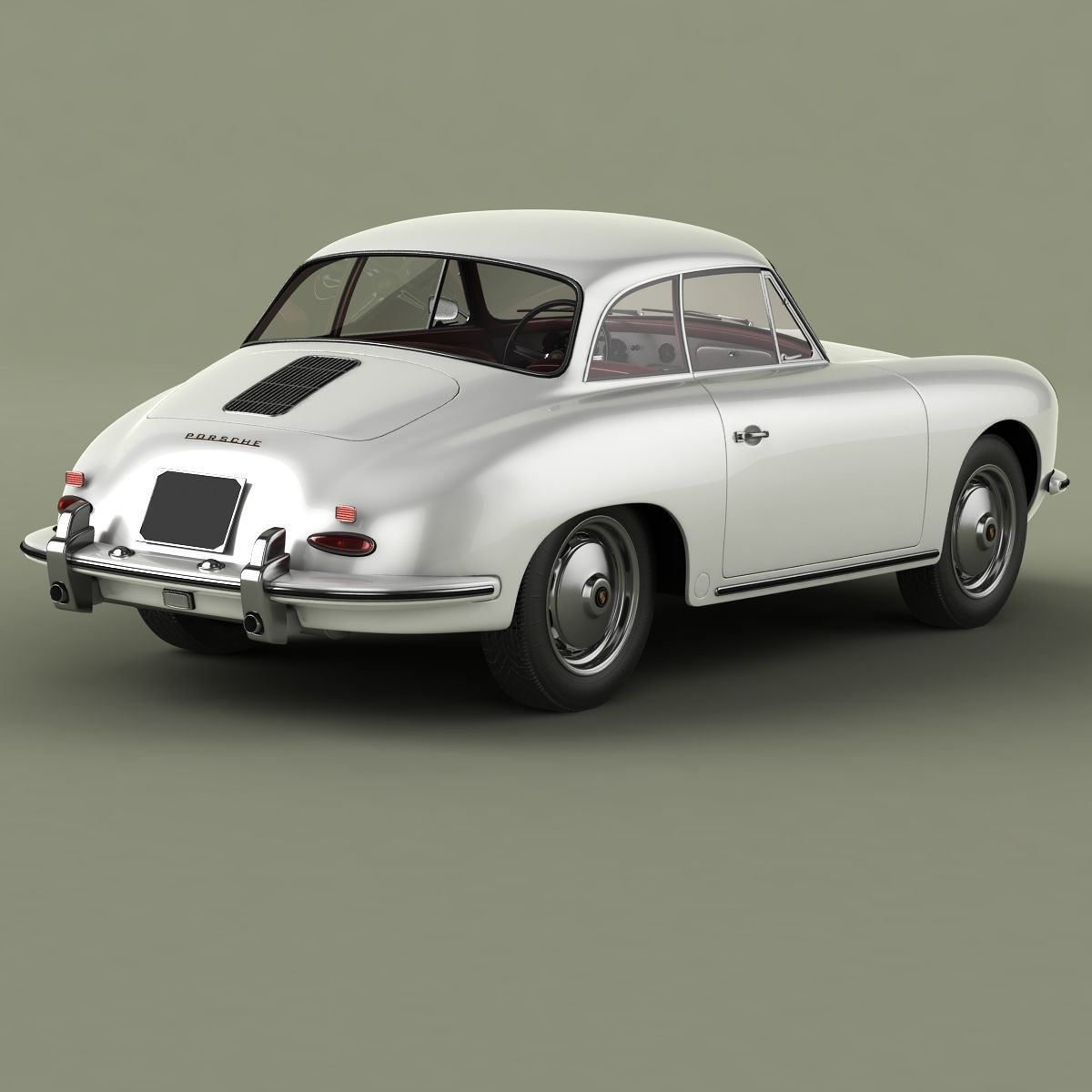 Porsche 356B  Notchback 3D model_2