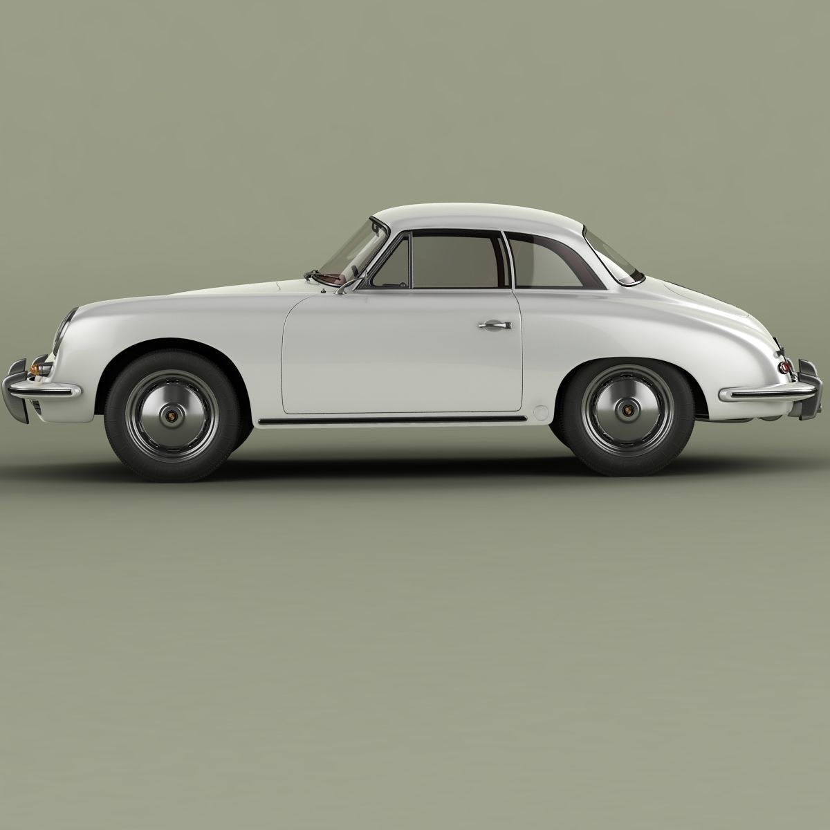 Porsche 356B  Notchback 3D model_1