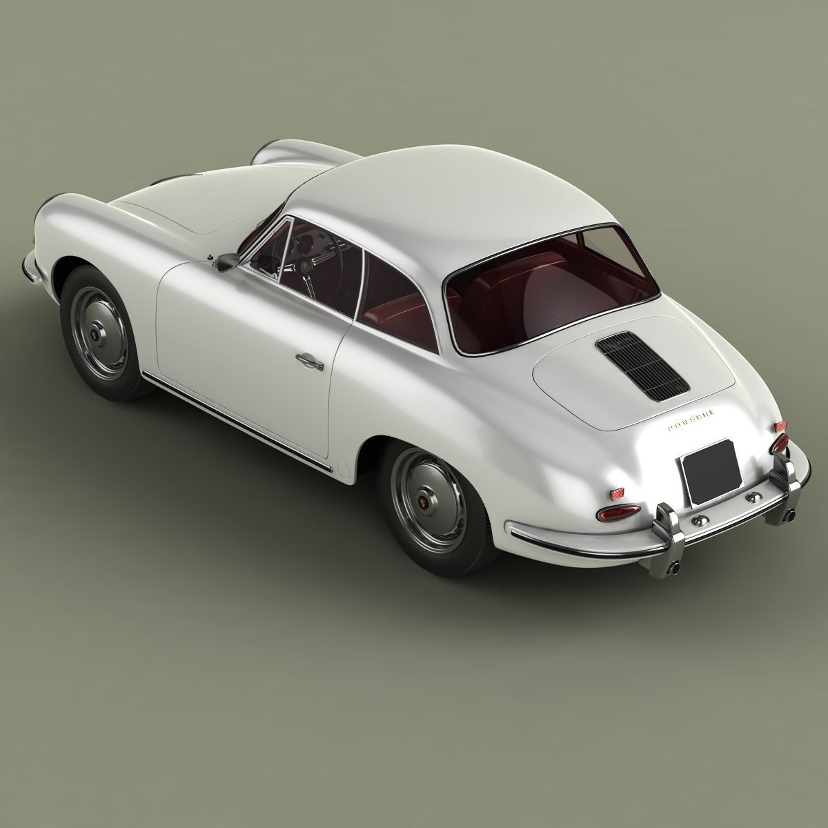 Porsche 356B  Notchback 3D model_7