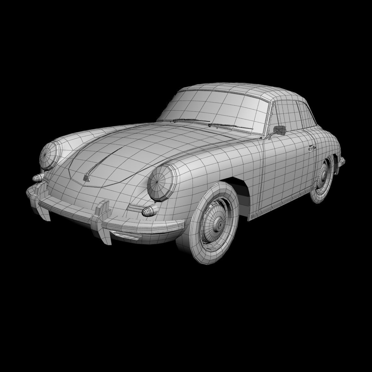 Porsche 356B  Notchback 3D model_13