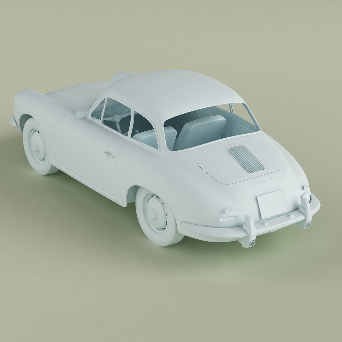 Porsche 356B  Notchback 3D model_12
