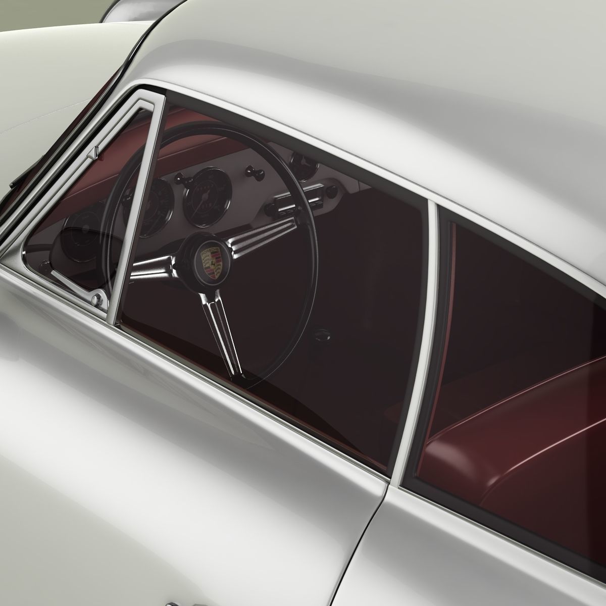 Porsche 356B  Notchback 3D model_8
