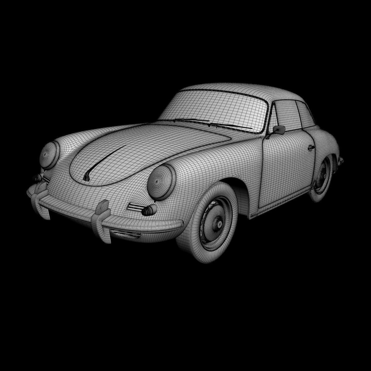 Porsche 356B  Notchback 3D model_14