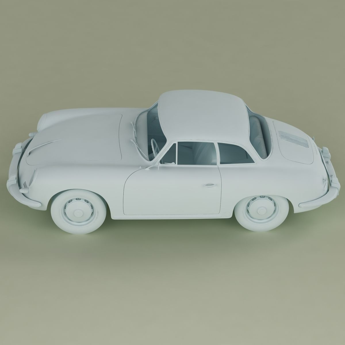 Porsche 356B  Notchback 3D model_11