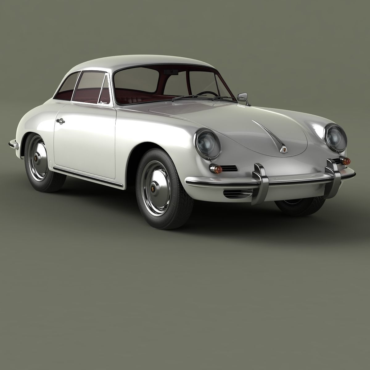 Porsche 356B  Notchback 3D model_9