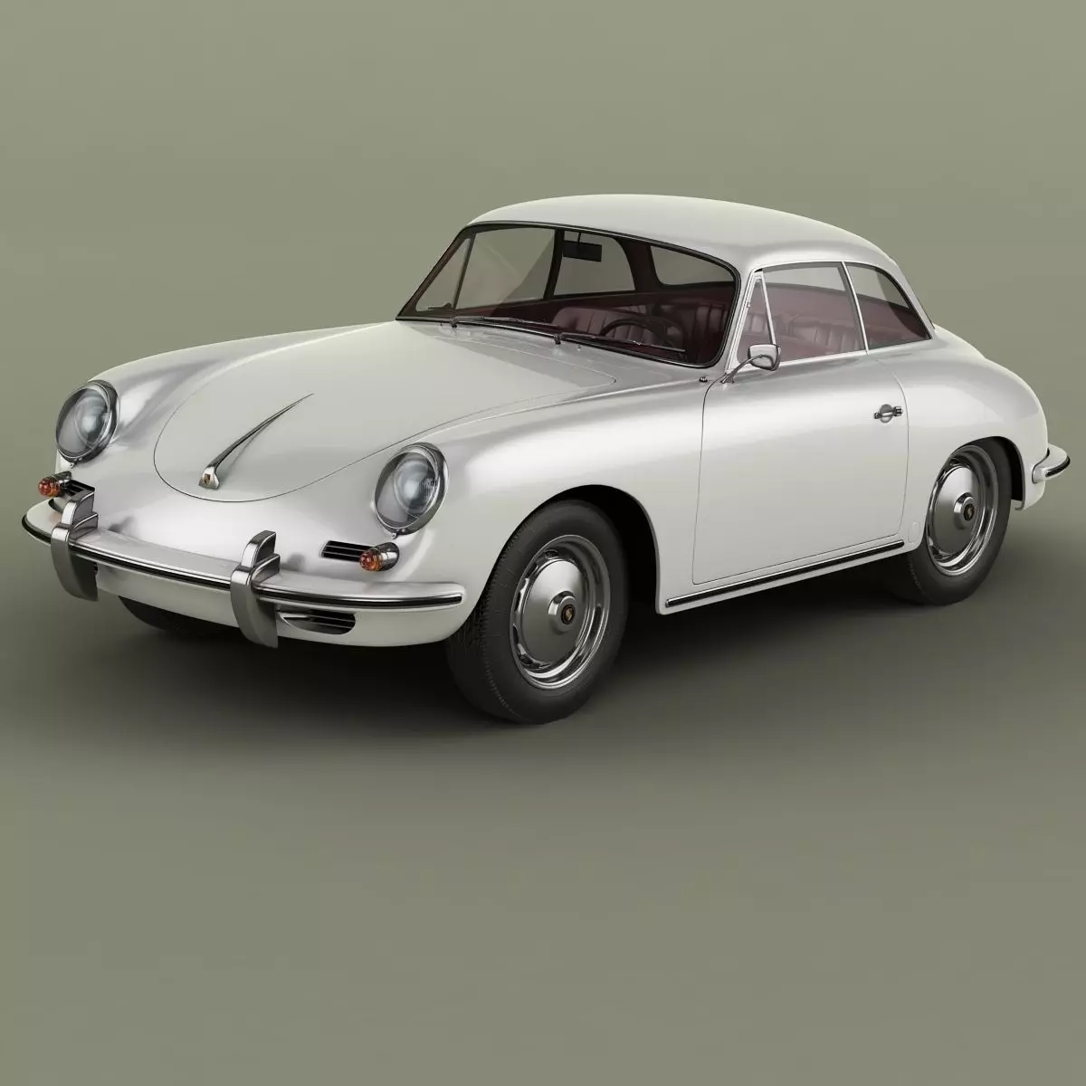 Porsche 356B  Notchback 3D model_0