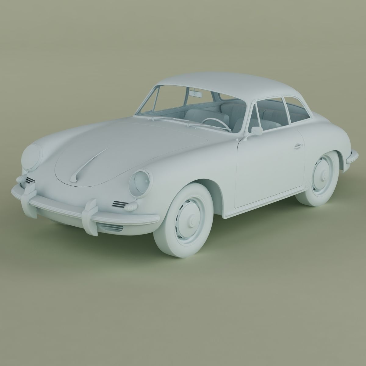 Porsche 356B  Notchback 3D model_10