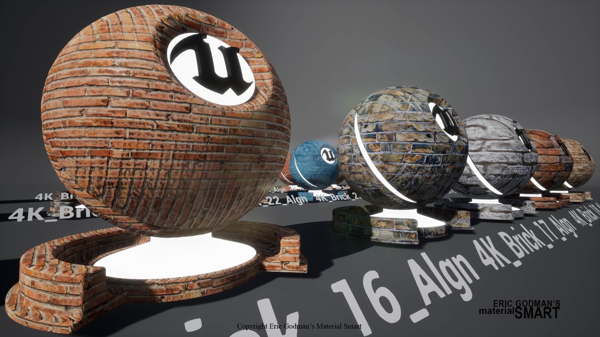 Brick World Aligned Materials 3D model_13