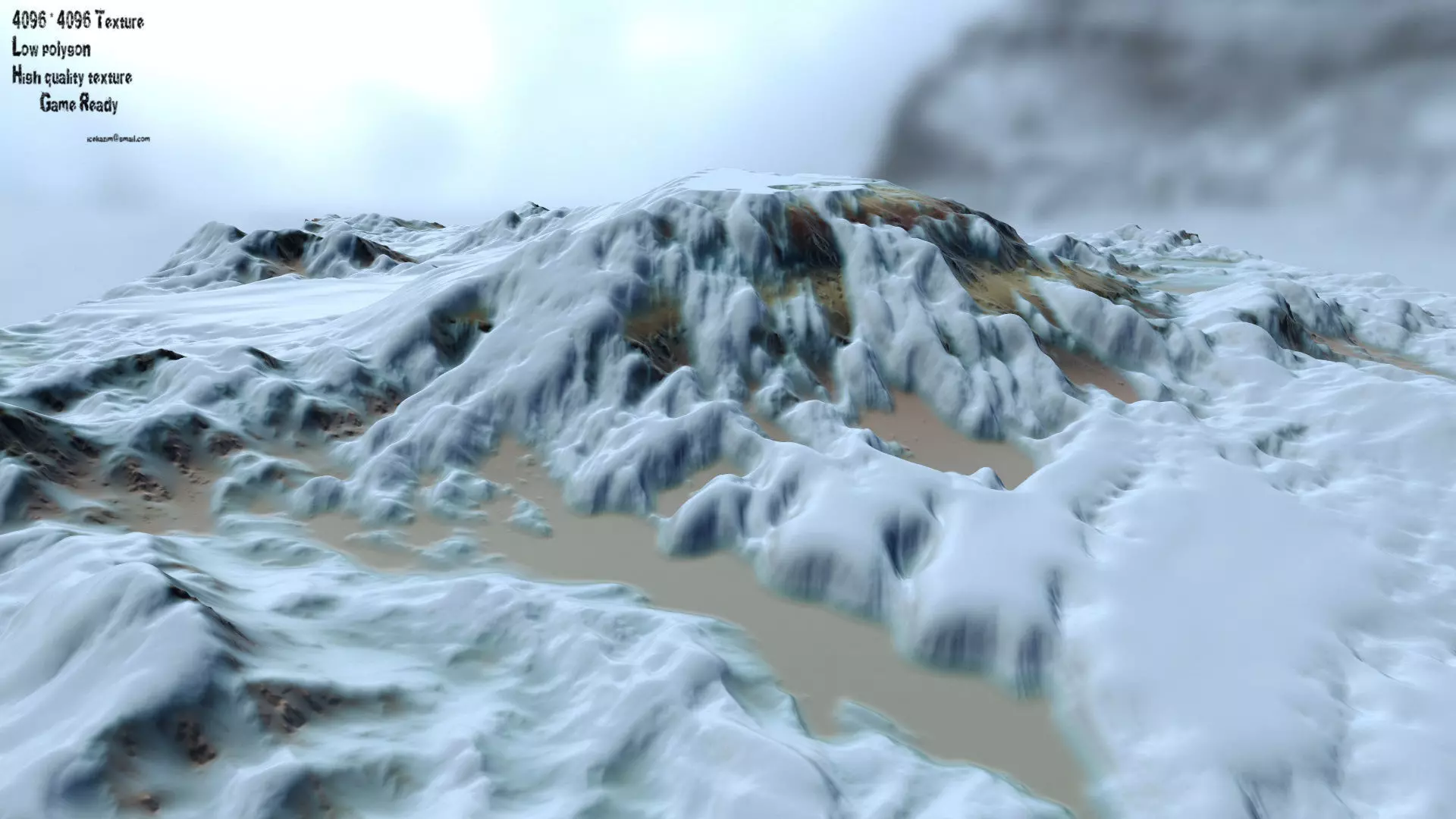 snow terrain 3D model_0