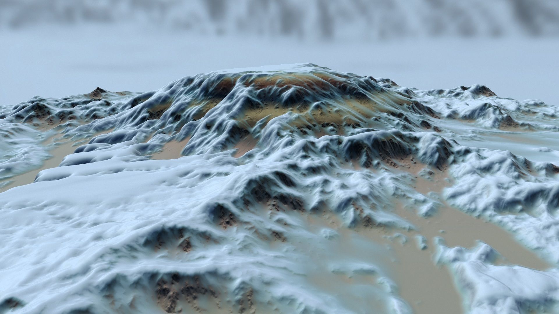 snow terrain 3D model_4