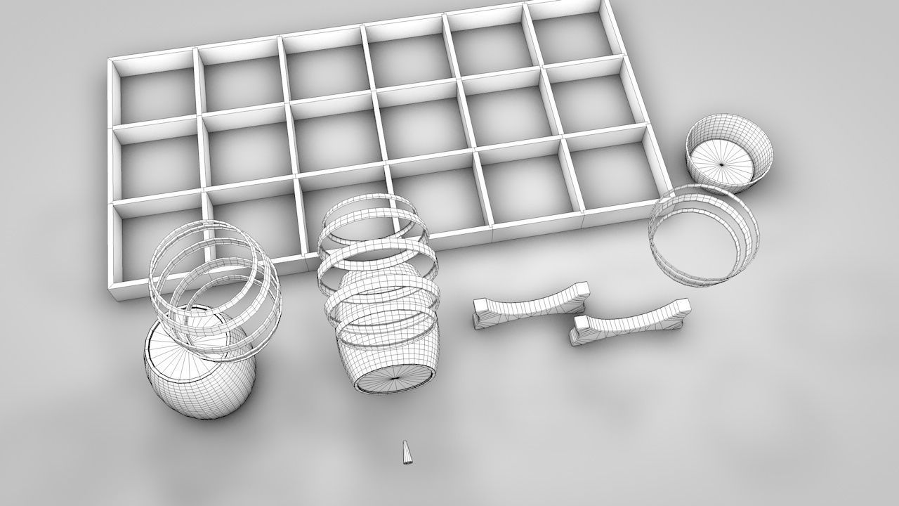 Wooden Whiskey Barrels Low-poly 3D model_10