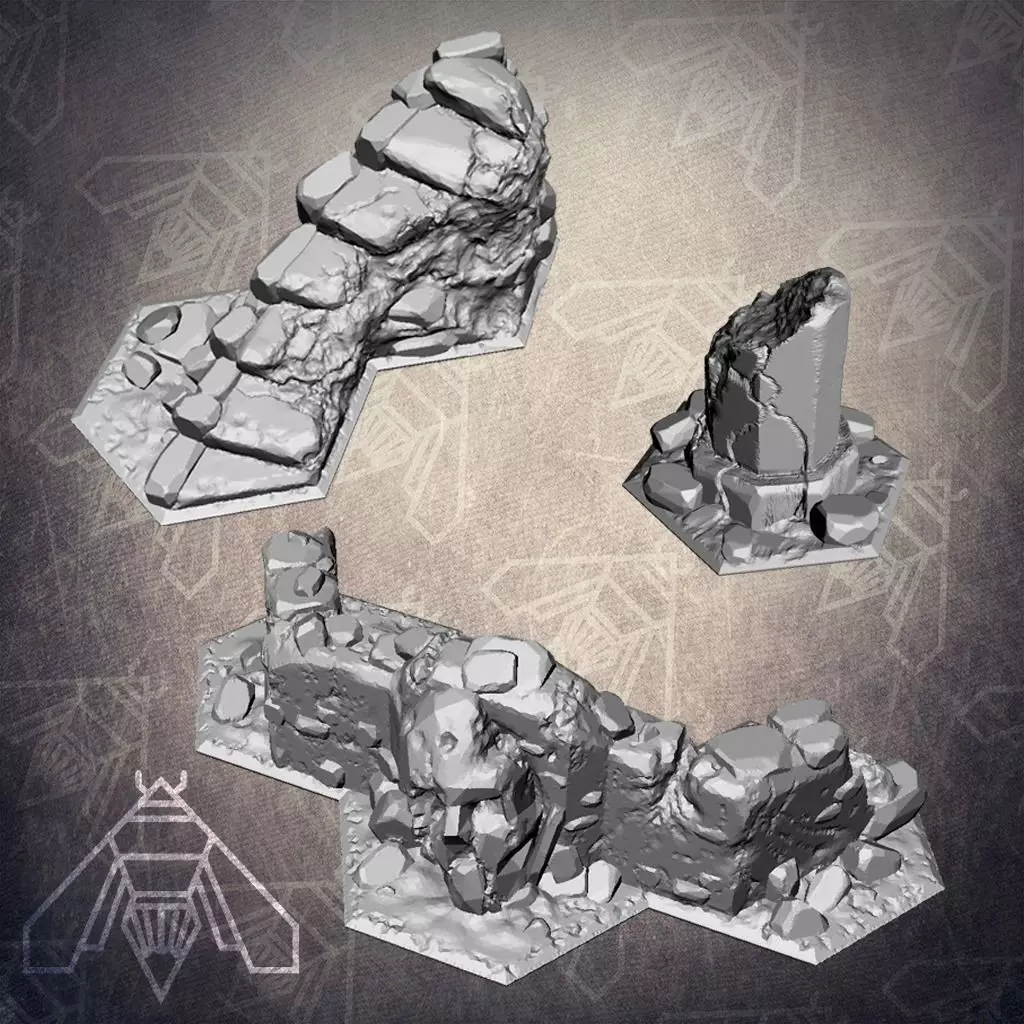 Shadespire Terrain Set 3D print model_0