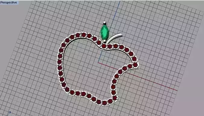 Apple pendant Free 3D print model