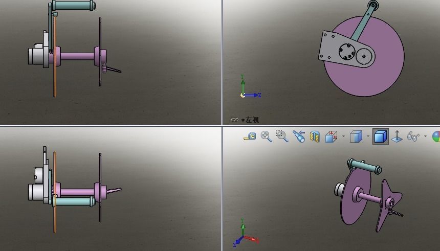 Spring tension system of laminated machine 3D model_7