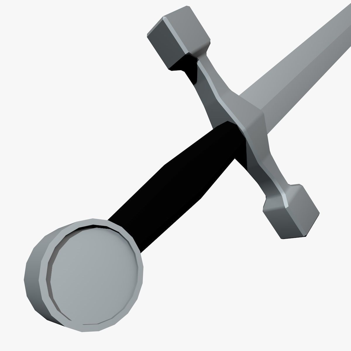 Lowpoly sword Low-poly 3D model_2